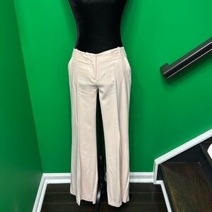 Pale pink business casual pants.